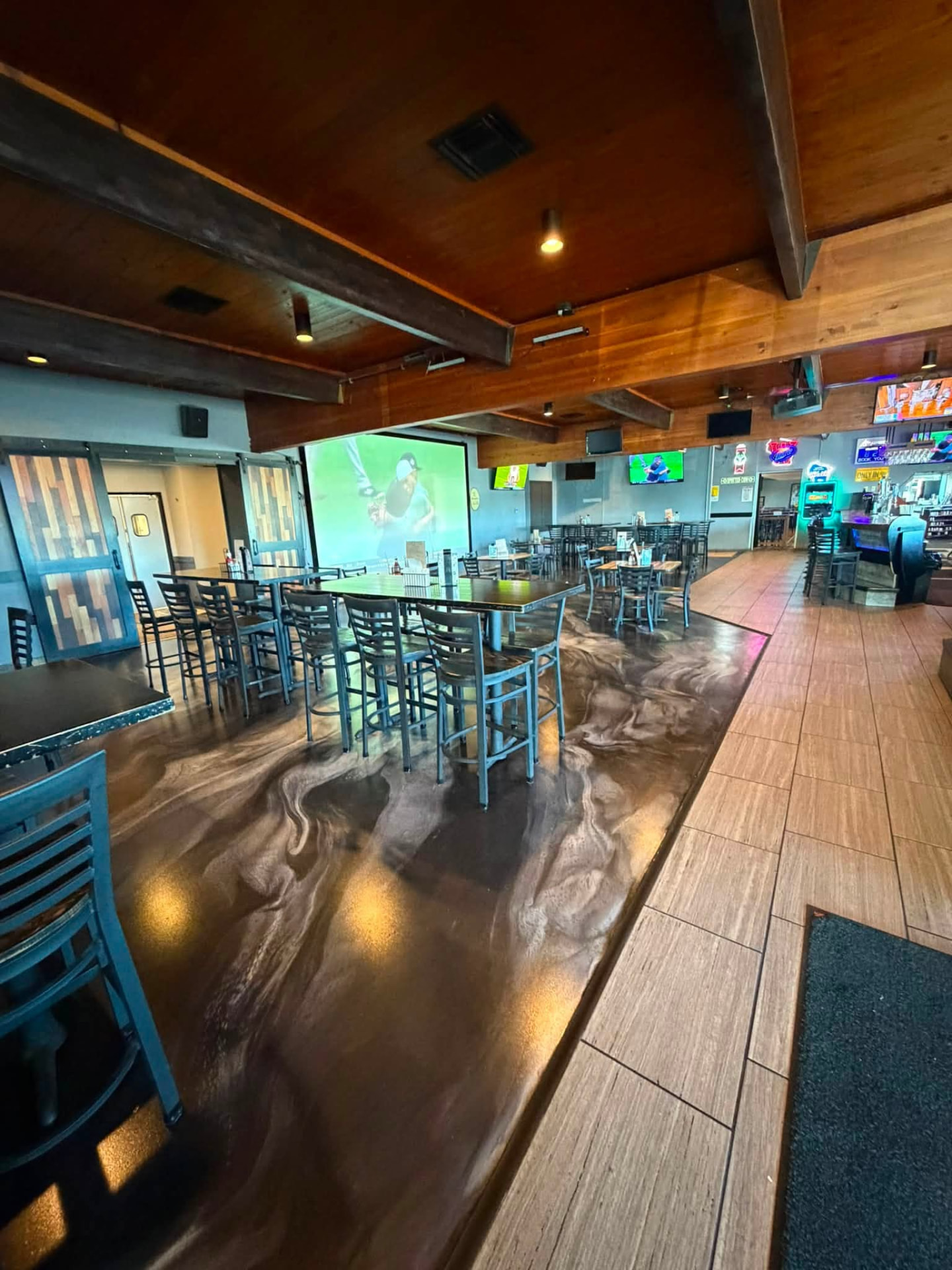 Interior of Features Sports Bar & Grill